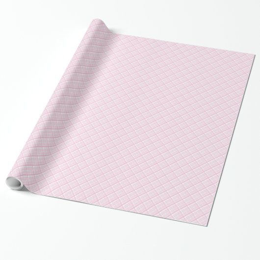 Modern Light Pink & White 80th Birthday Wrapping Cadeaupapier (Uitgerold)