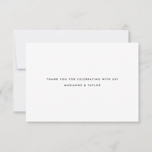 Modern Light Sage Green Calligraphy Script Wedding Bedankkaart (Achterkant)