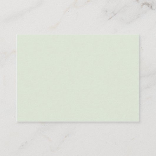 Modern light sage green name & text mini notecard visitekaartje (Achterkant)
