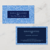 Modern Light Sky-Blue Glitter Texture Blue Accent Visitekaartje (Voorkant / Achterkant)