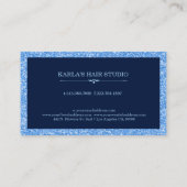 Modern Light Sky-Blue Glitter Texture Blue Accent Visitekaartje (Achterkant)