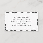 Modern Lightbulb Pattern Elektricien Onderhoud Visitekaartje (Achterkant)