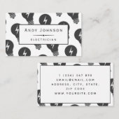 Modern Lightbulb Pattern Elektricien Onderhoud Visitekaartje (Voorkant / Achterkant)
