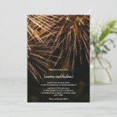 Modern Lightning Fire Wedding Kaart (Staand voorkant)