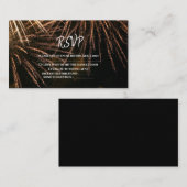 Modern Lightning Fire Wedding Rsvp Kaart (Voorkant / Achterkant)