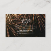Modern Lightning Fire Wedding Rsvp Kaart (Voorkant)