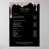Modern Lightroze Black Glitter Preishear Poster (Voorkant)