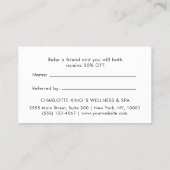 Modern, Lijnkunst, Vrouw, Blad, Salon, Beige Aanbevelingskaartje (Achterkant)