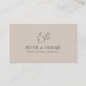 Modern, Lijnkunst, Vrouw, Bladgroen, Salon, Lichtb Aanbevelingskaartje (Voorkant)