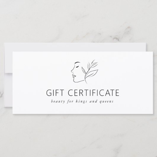 Modern, Lijnkunst, Vrouw, Bladgroen, Salon, Wit (Voorkant)