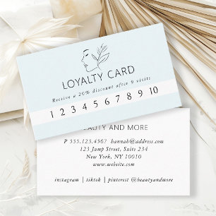 Modern, Lijnkunst, Vrouw, Lichtblauw, Salon, Perzi Visitekaartje