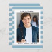 Modern Lijst afstuderen aankondigingskaart Aankondiging (Voorkant / Achterkant)
