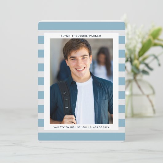 Modern Lijst afstuderen aankondigingskaart Aankondiging (Staand voorkant)