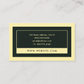 Modern lijst bruin en groen visitekaartje (Achterkant)