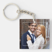 Modern Lijst en monogram Sleutelhanger (voorkant)