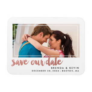 Modern Lijst   Foto Save the Date Magnet Magneet
