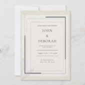 Modern Lijst huwelijksuitnodiging Kaart (Voorkant)