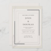 Modern Lijst huwelijksuitnodiging Kaart (Voorkant / Achterkant)