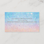 Modern Lijst Lotus Flower Glitter Bokeh Ombre Visitekaartje (Achterkant)