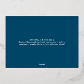 Modern Lijst Prettige feestdagen donkerblauw goud (Achterkant)