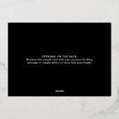 Modern Lijst Prettige feestdagen Foto zwart Gold (Achterkant)