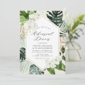 modern lijst tropische palmbladeren eten uit de re kaart (Staand voorkant)