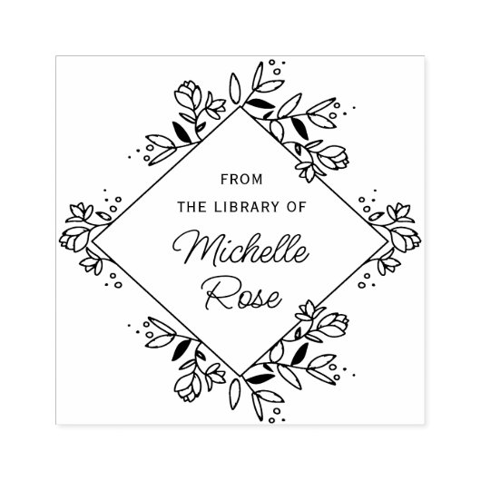 modern lijst uit de bibliotheek van boekstempel rubberstempel (Afrduk)