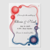 Modern Lijst Vellum Uitnodigingen (Voorkant)