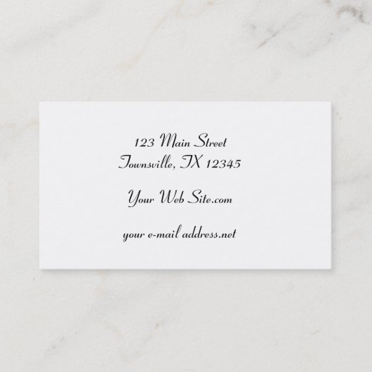 Modern Lijst voor metalen goud Visitekaartje (Achterkant)