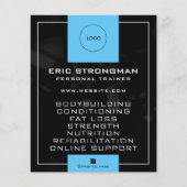 Modern lijst zwart-blauw flyer (Voorkant)