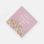 Modern Lila Bright Rozen Floral Vrijgezellenfeest Servet (Hoek)