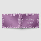 Modern Lila Floral Gastenboek (Volledig)