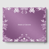 Modern Lila Floral Gastenboek (Achterkant)