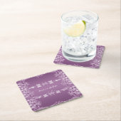 Modern Lila Floral Paper Onderzetter (Insitu)