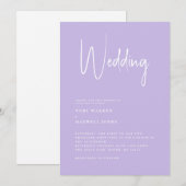 Modern Lila geen huwelijkshuwelijk Kaart (Voorkant / Achterkant)