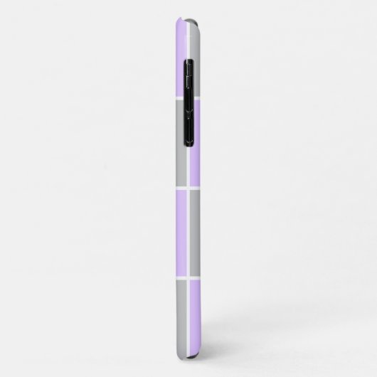 Modern lila, grijs vierkant kleurenblok monogramme Case-Mate iPhone case (Achterkant/links)