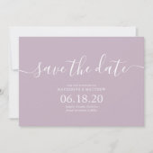 Modern Lila Manuscript Wedding sparen de Kaarten v (Voorkant)