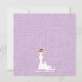 Modern Lila Paars Vrijgezellenfeest met bride wijn Kaart (Achterkant)