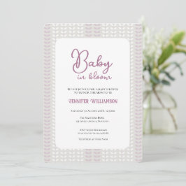 Modern Lilac Botanical Baby Shower invitation Kaart