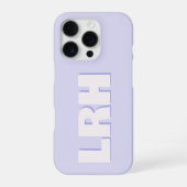 Modern Lilac Minimalist Monogram iPhone Case iPhone Hoesje (Achterkant)