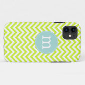 Modern Lime Green Chevron Aangepast Case-Mate iPhone Case (Achterkant (horizontaal))