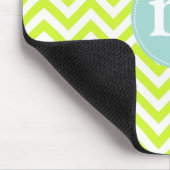Modern Lime Green Chevron Aangepast Muismat (Hoek)
