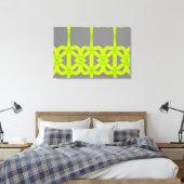 Modern Lime Green Grey Abstract Custom Canvas Art (Insitu (Slaapkamer))