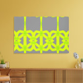 Modern Lime Green Grey Abstract Custom Canvas Art (Insitu (Woonkamer))