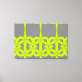 Modern Lime Green Grey Abstract Custom Canvas Art Afdruk (Voorkant)