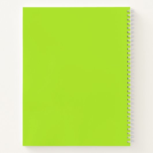 Modern Lime Green Grey Geometric Pattern Monogram Notitieboek (Achterkant)