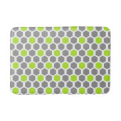 Modern Lime Green Grey Hexagon Geometric Pattern Badmat (Voorkant)