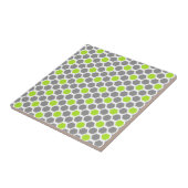 Modern Lime Green Grey Hexagon Geometric Pattern Tegeltje (Zijkant)