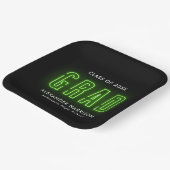 Modern Lime Green Neon Afstuderen Papieren Bordje (Gebogen)