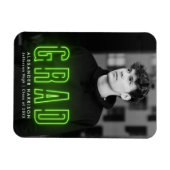 Modern Lime Green Neon Vertical Photo Afstuderen Magneet (Horizontaal)
